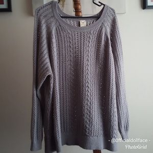 FADED GLORY SWEATER,GRAY, SIZE 4XL